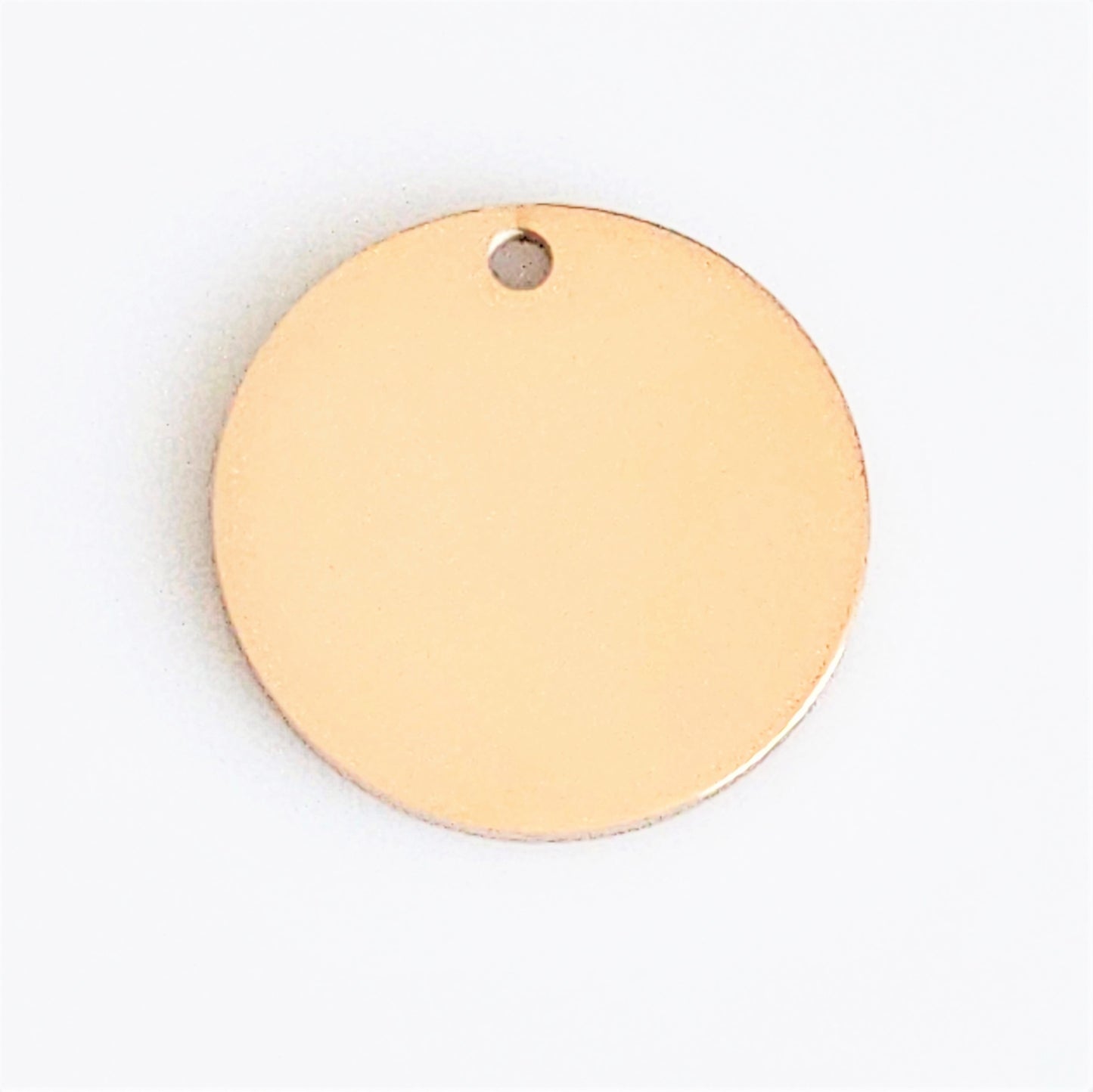 Rose Gold Plated Stainless Steel - 3/4" Circle (with hole)