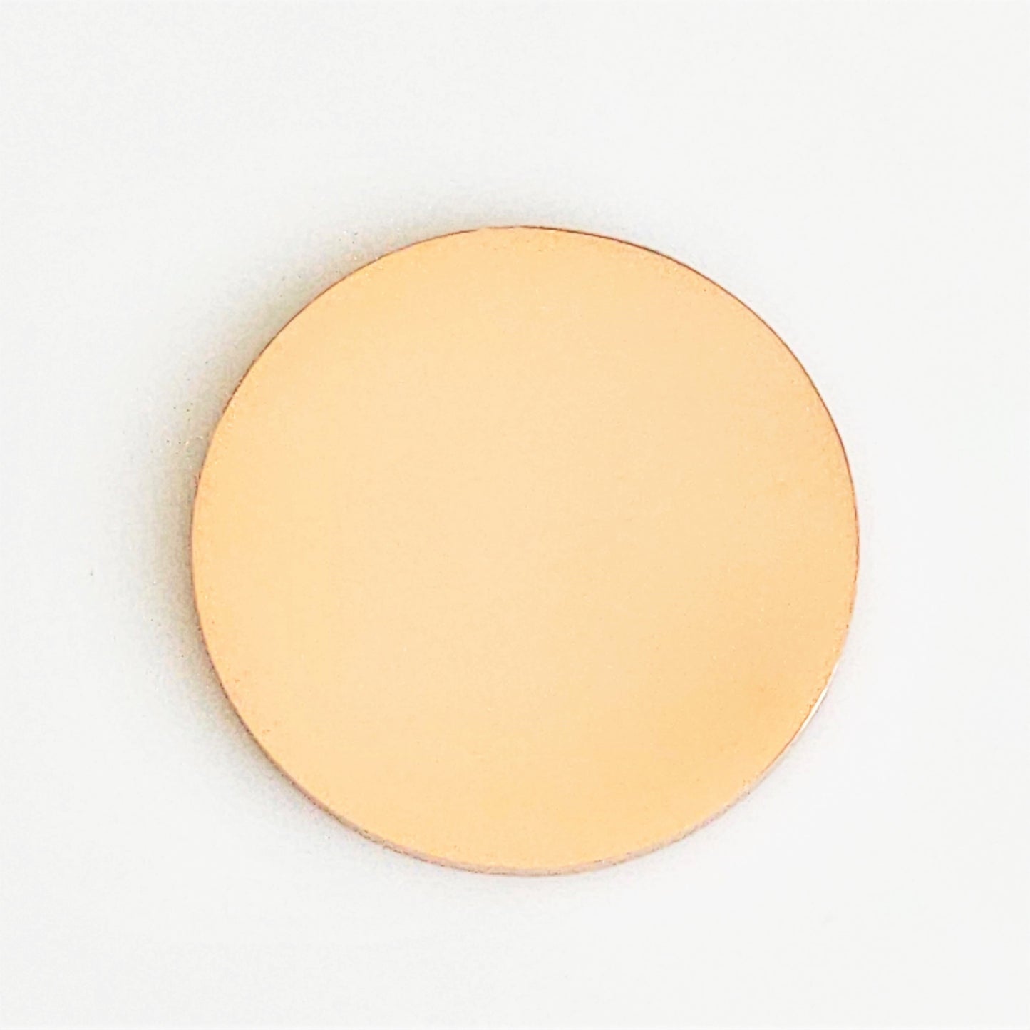 Rose Gold Plated Stainless Steel - 1" Circle (no hole)