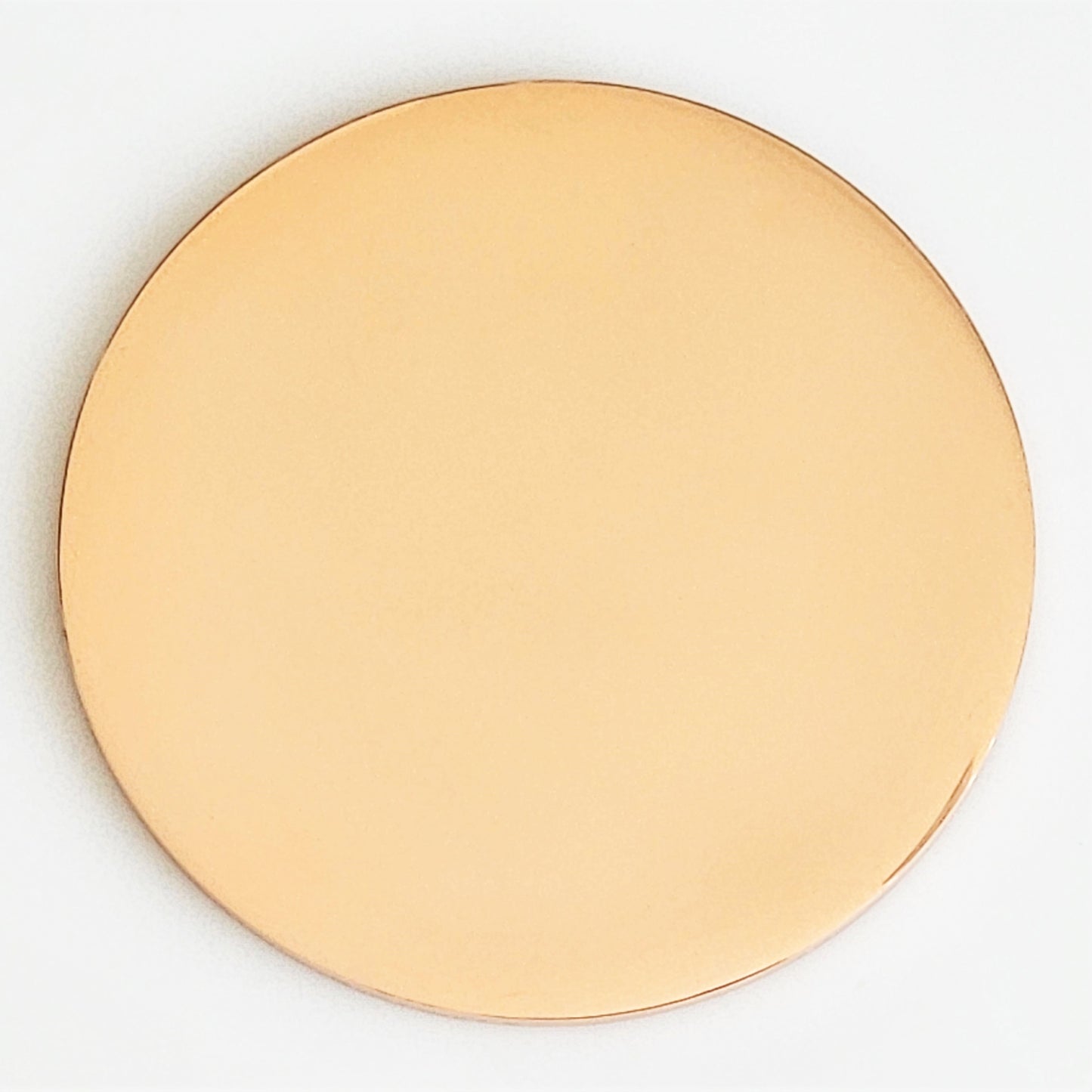 Rose Gold Plated Stainless Steel - 1 1/2" Circle (no hole)