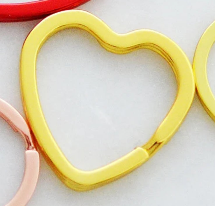 Gold Heart Key Ring