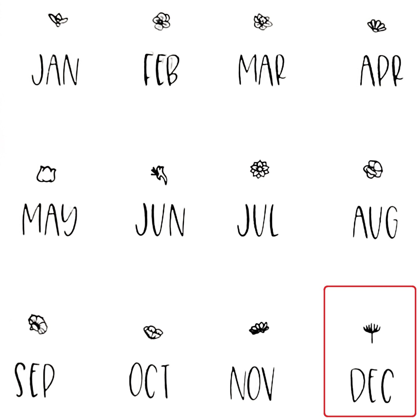 Tiny Birthflowers INDIVIDUALLY