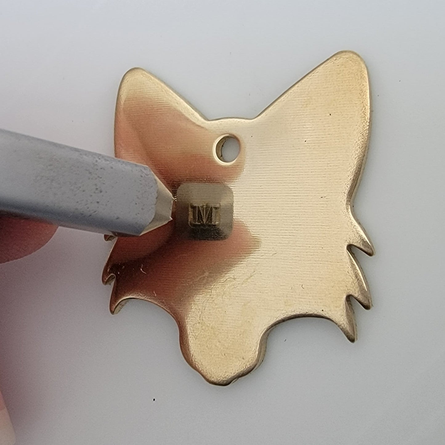 1 1/4" x 1 1/8" Fox Heads - 14g COPPER