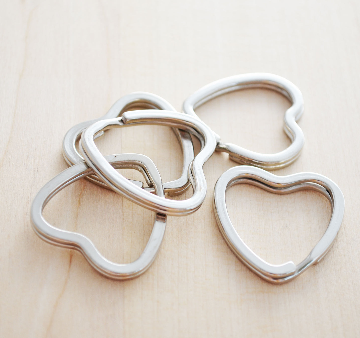 Silver Heart Key Rings