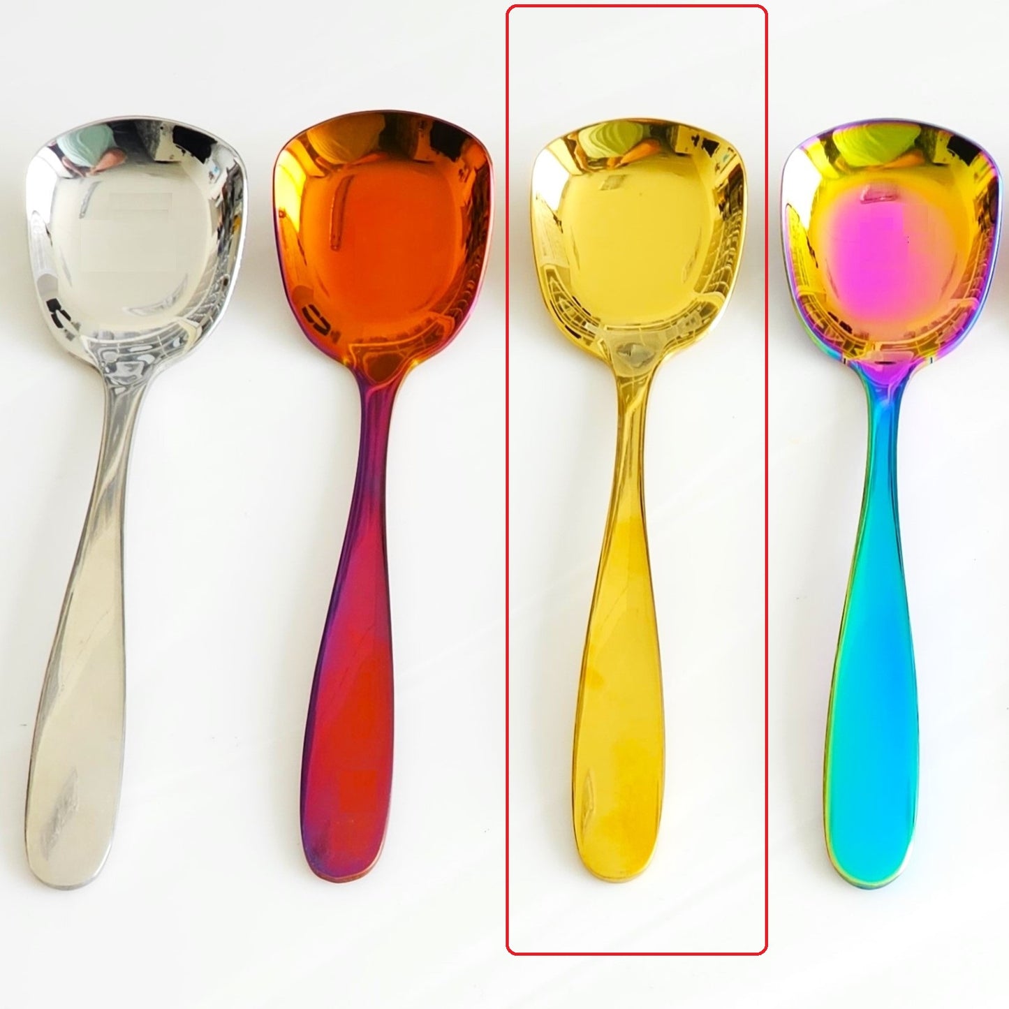 Large Round Spoons - Gold