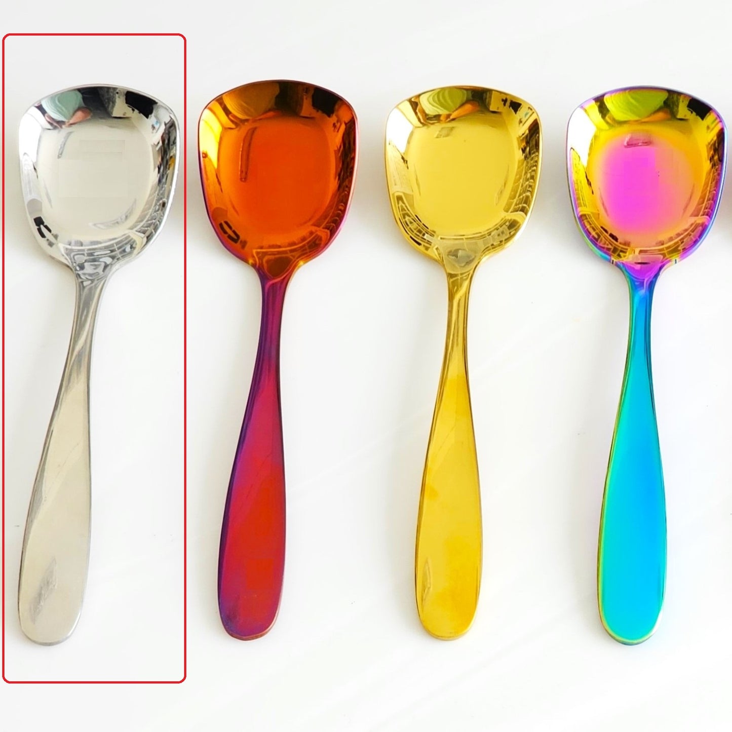 Large Round Spoons - Silver