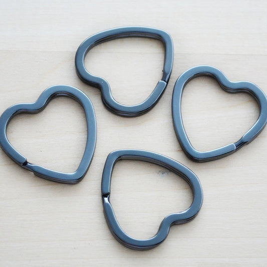 Black Heart Key Rings