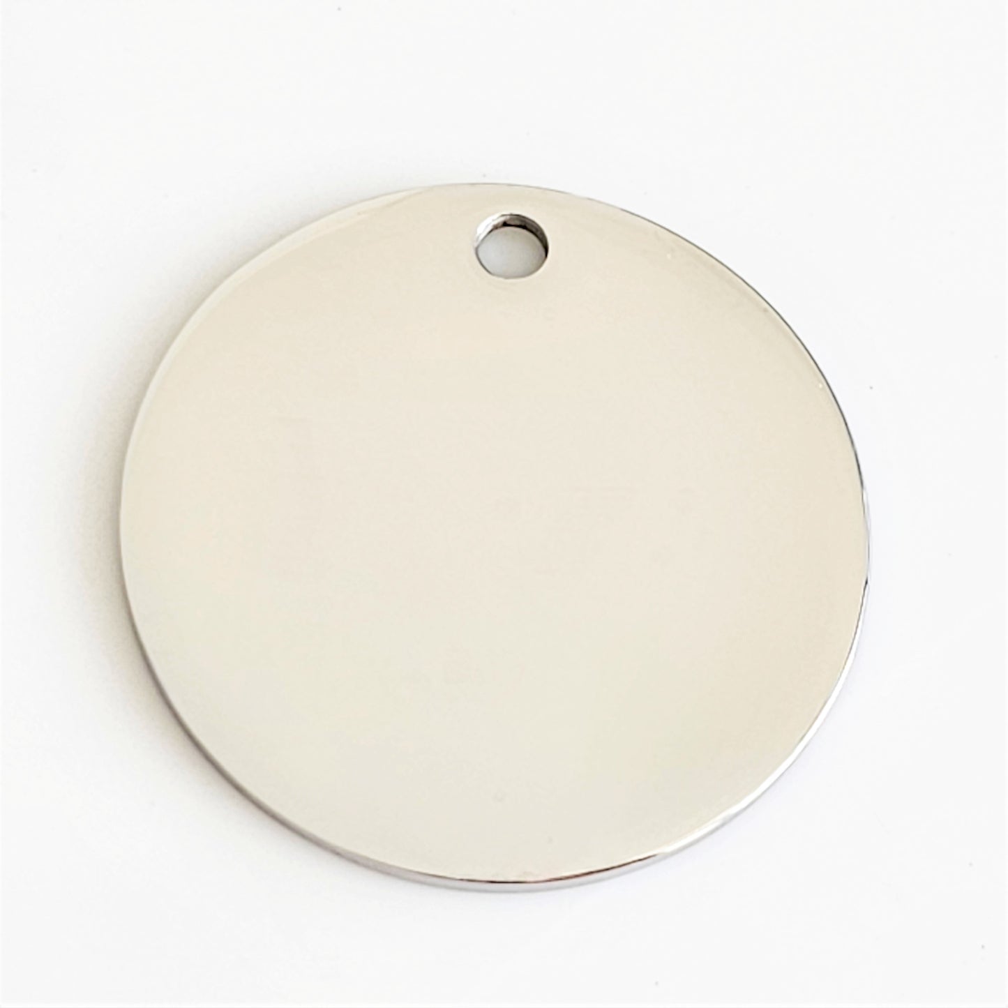 Stainless Steel - 1 1/4" Circle (with hole)
