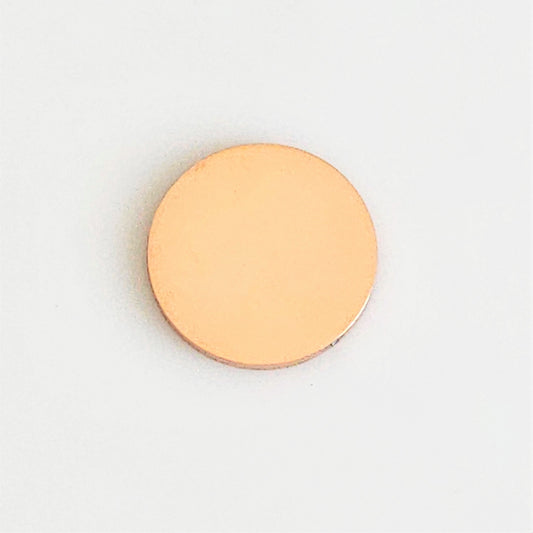Rose Gold Plated Stainless Steel - 5/8" Circle (no hole)