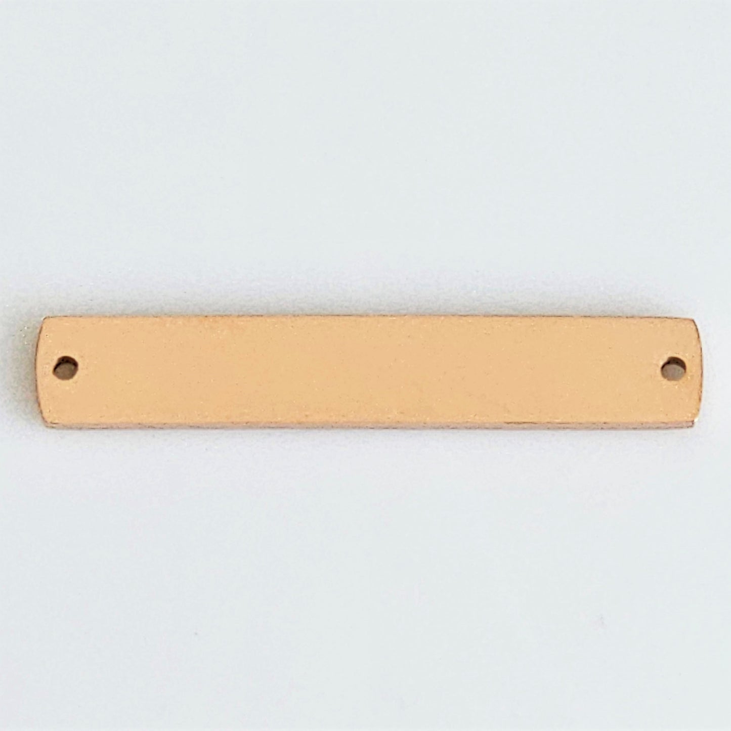 Rose Gold Plated Stainless Steel - 1 1/4" Rectangle Bar (with holes)