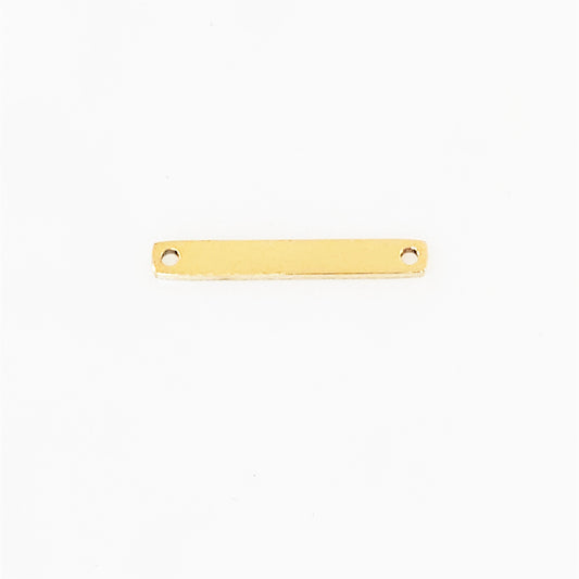 Gold Plated Stainless Steel Rectangle - 3mm x 22mm