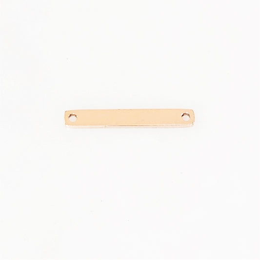 Rose Gold Plated Stainless Steel Rectangle - 3mm x 22mm