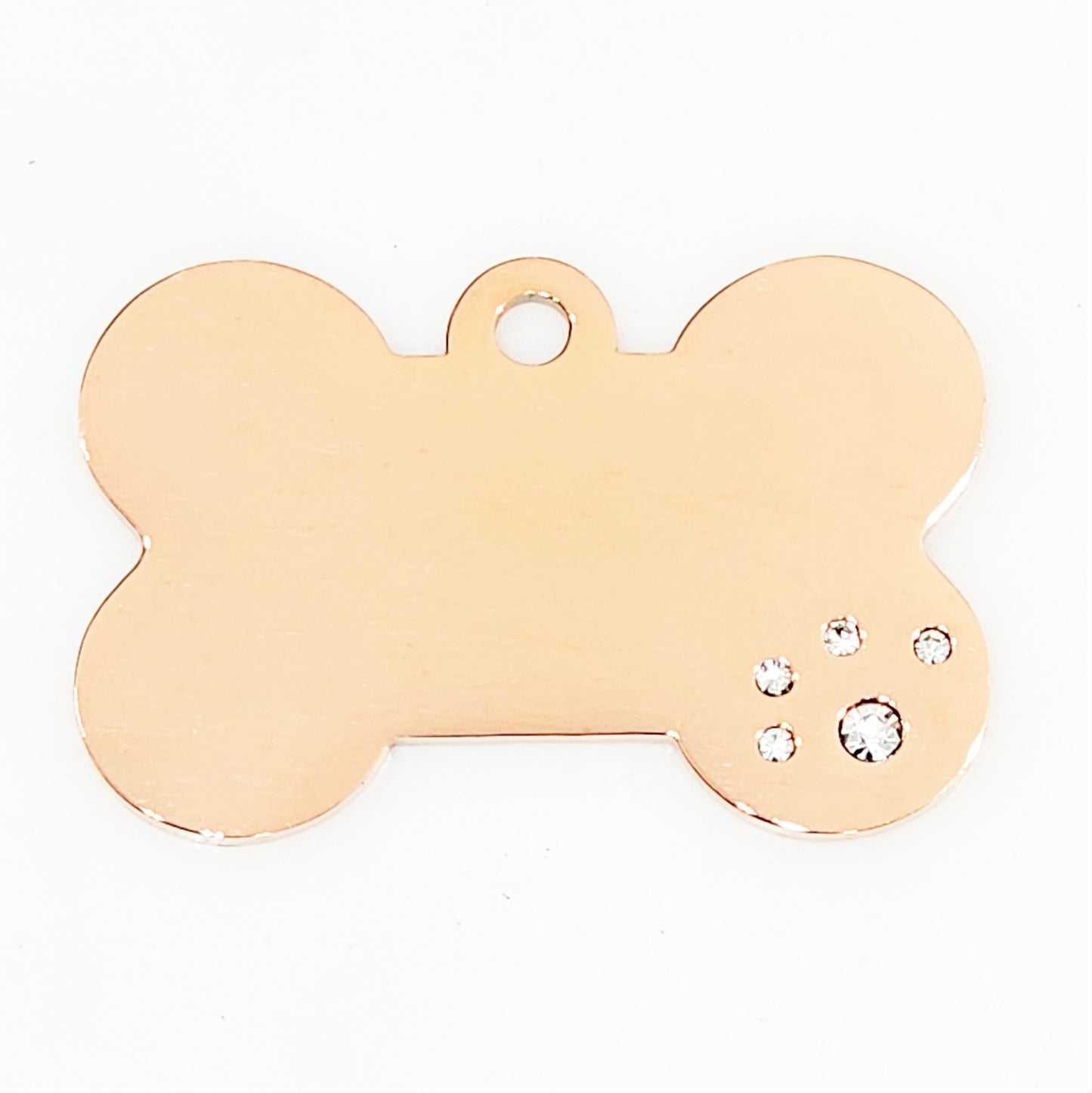Rose Gold Plated Dog Bone with One Paw - 24mm x 36mm