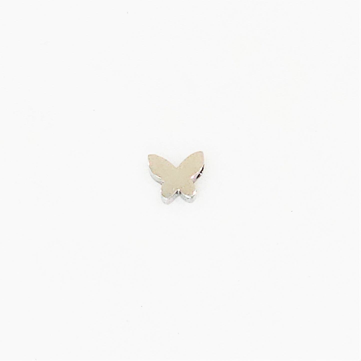 Tiny Butterfly Charm - Stainless Steel - 7mm x 6mm