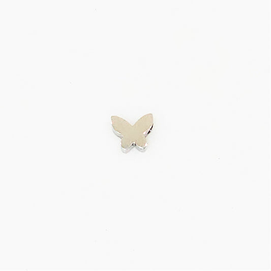 Tiny Butterfly Charm - Stainless Steel - 7mm x 6mm
