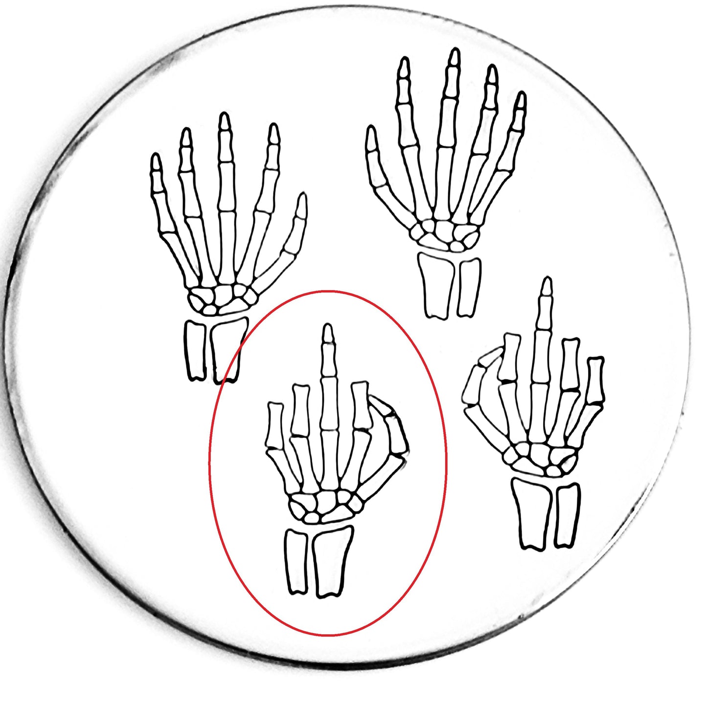 Skeleton Middle Finger