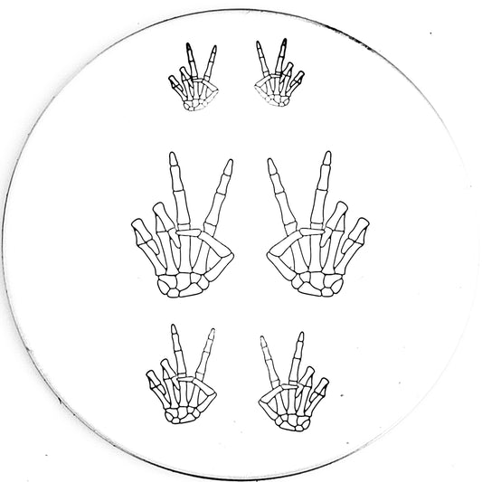 Skeleton Peace Sign