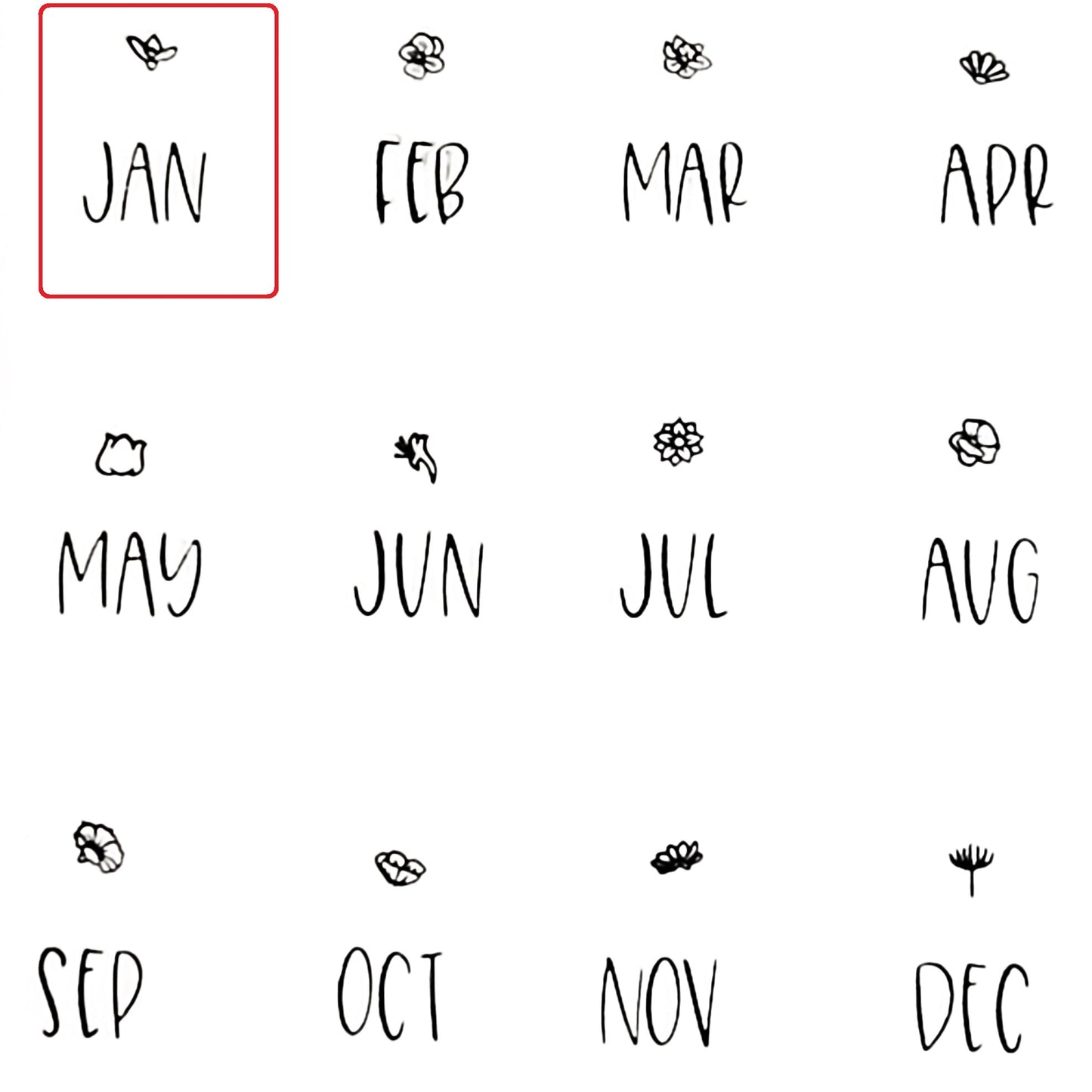 Tiny Birthflowers INDIVIDUALLY