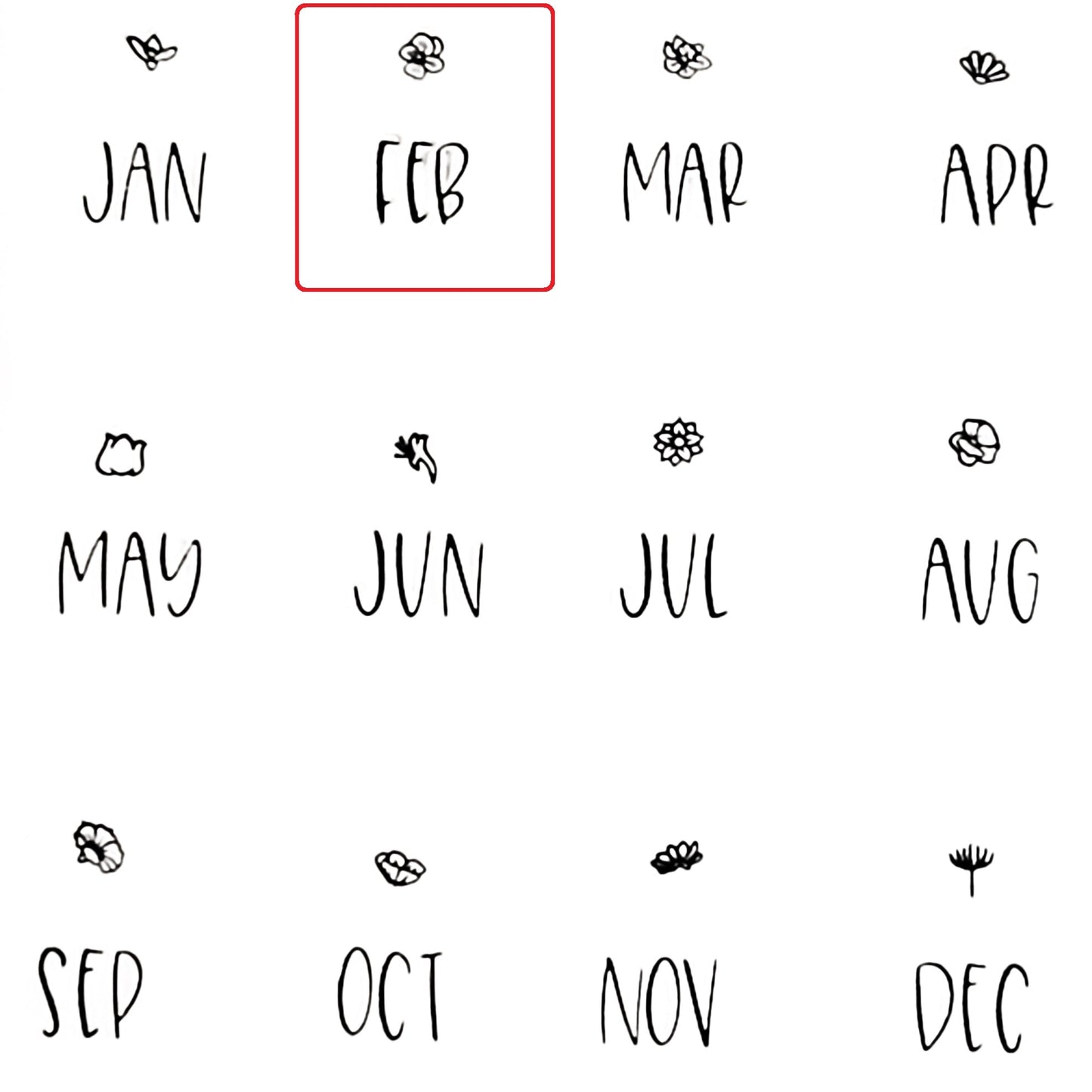 Tiny Birthflowers INDIVIDUALLY