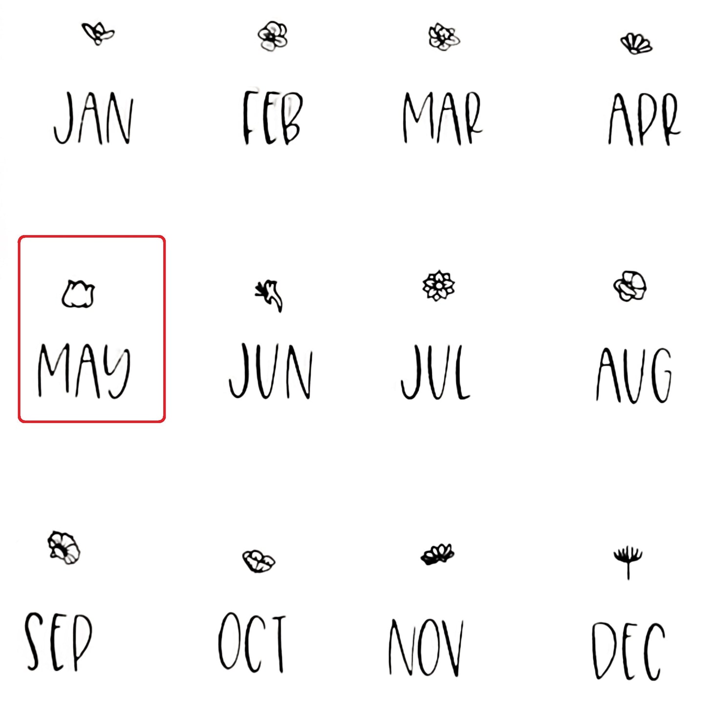 Tiny Birthflowers INDIVIDUALLY