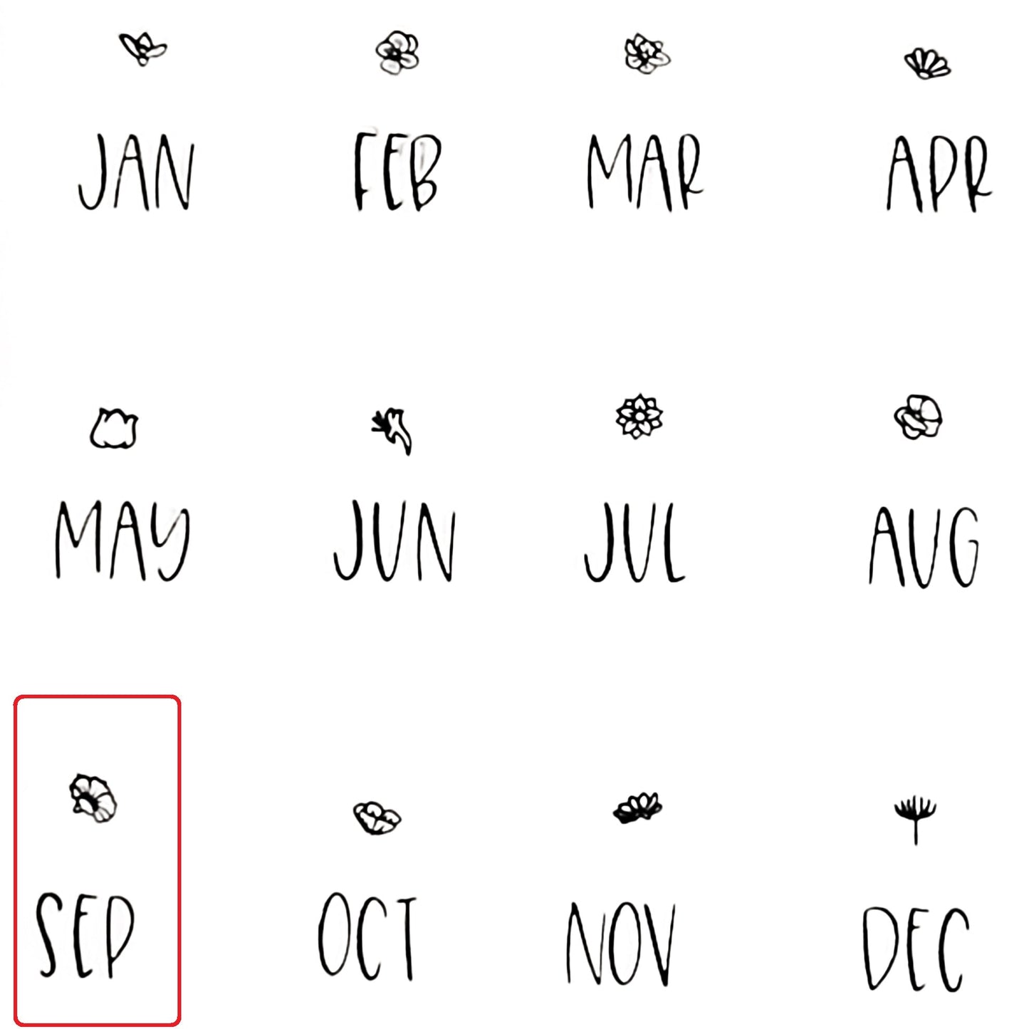 Tiny Birthflowers INDIVIDUALLY