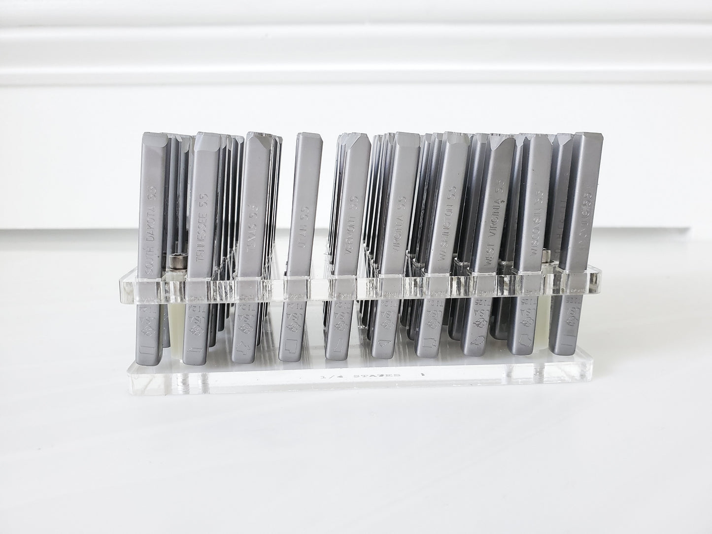 1/4" 50 States/Stamps Style Acrylic Stamp Holder