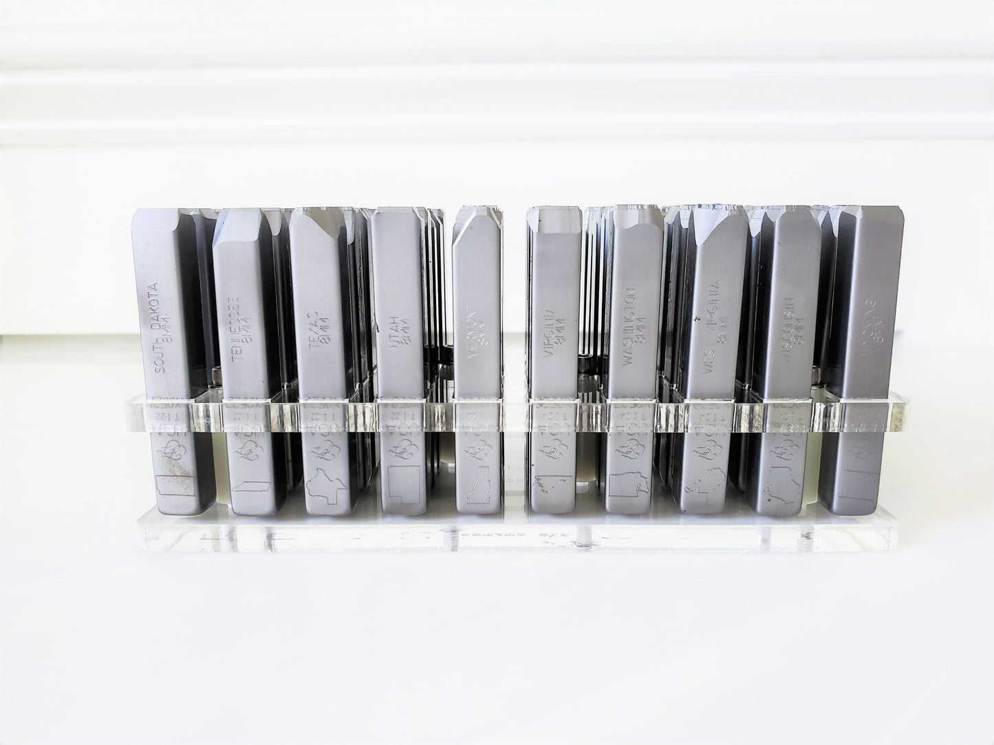 3/8" 50 States/Stamps Style Acrylic Stamp Holder