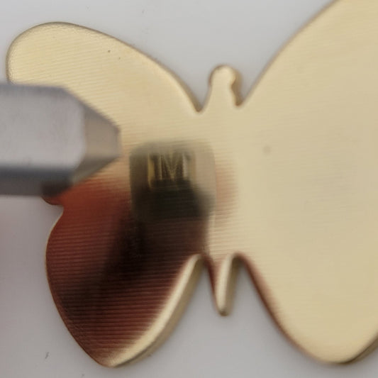 1" x 1 1/2" Butterfly - 14g BRASS