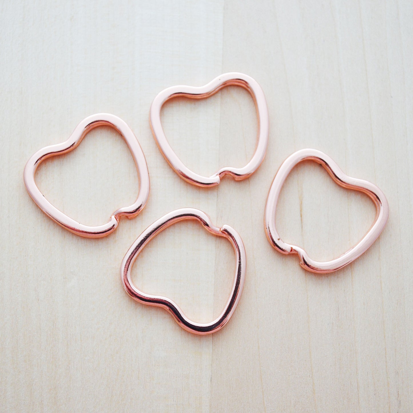 Rose Gold Apple Key Rings
